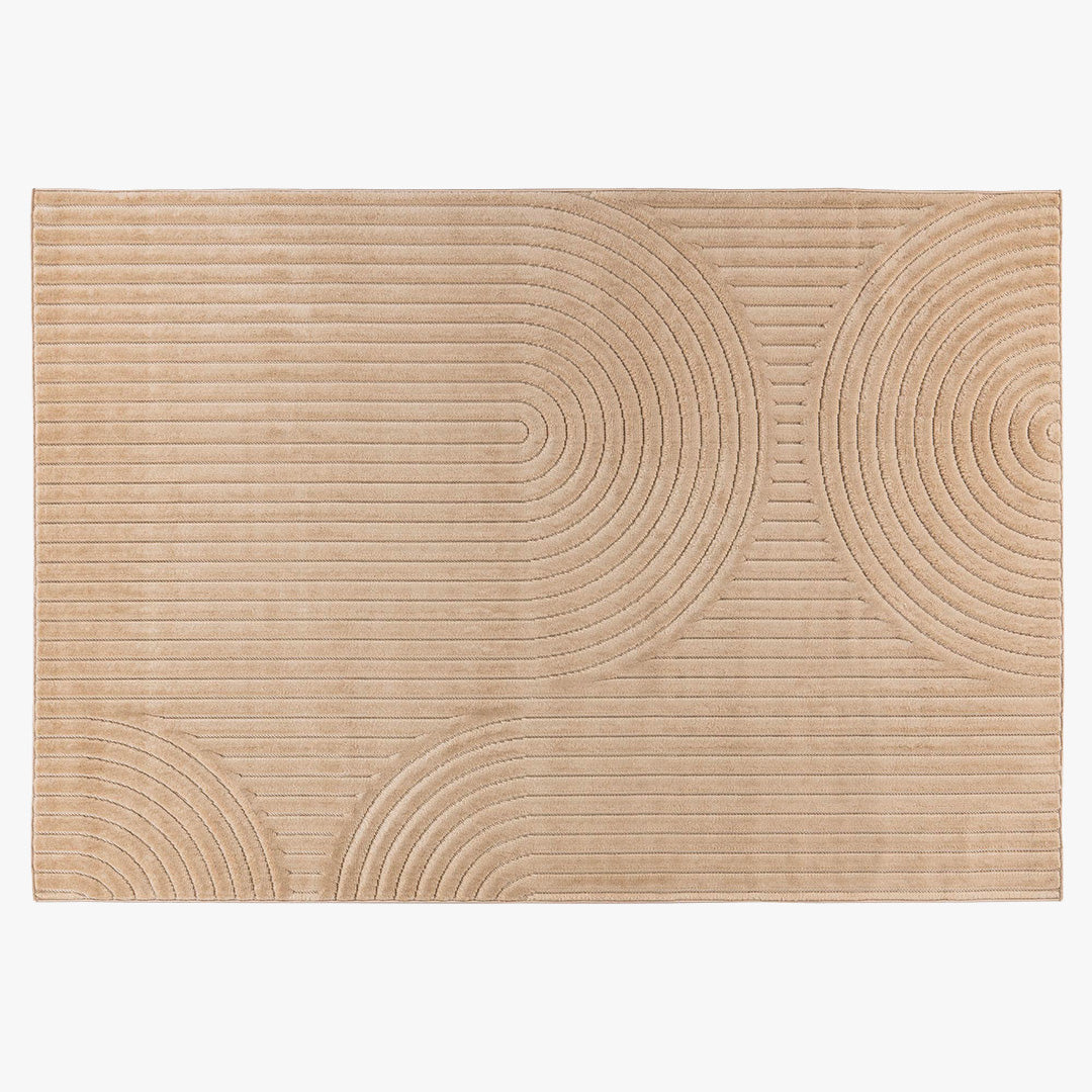 VIVA Tapis en tissu doux à motif en relief beige - 160x230 cm