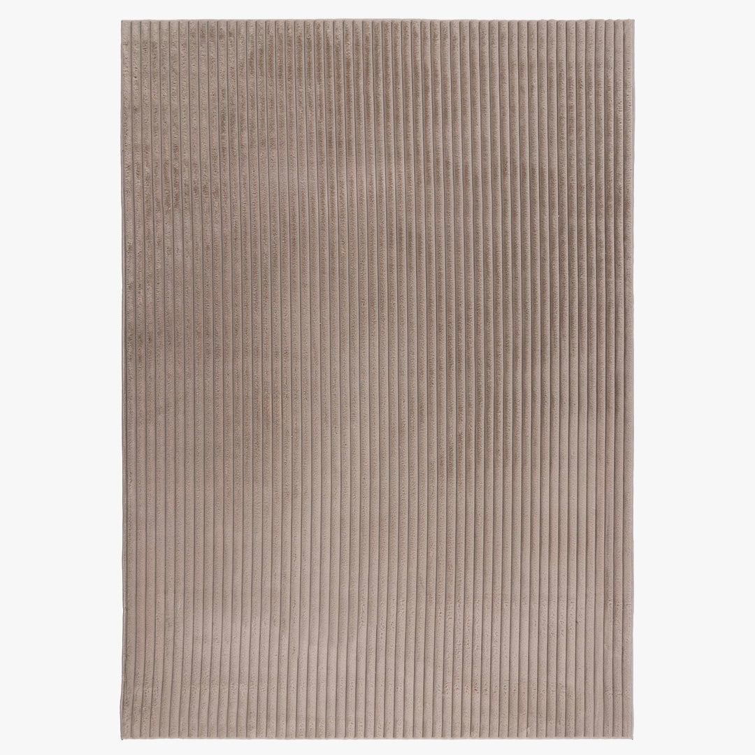 PLUSH Tapis en velours côtelé taupe - 160x230 cm