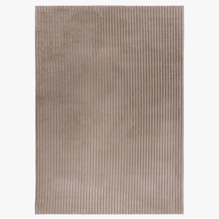 PLUSH Tapis en velours côtelé taupe - 160x230 cm