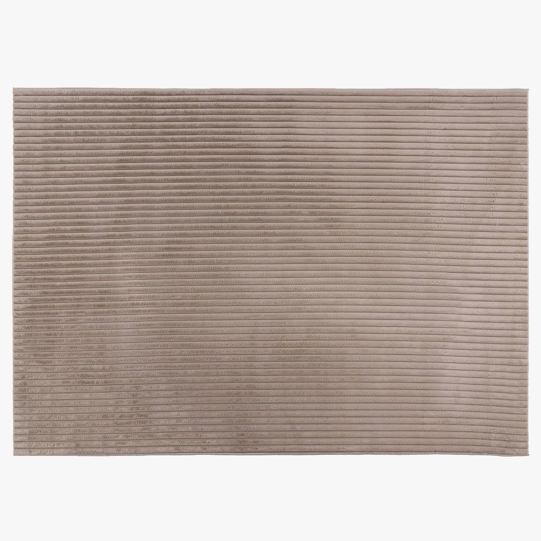 PLUSH Tapis en velours côtelé taupe - 160x230 cm