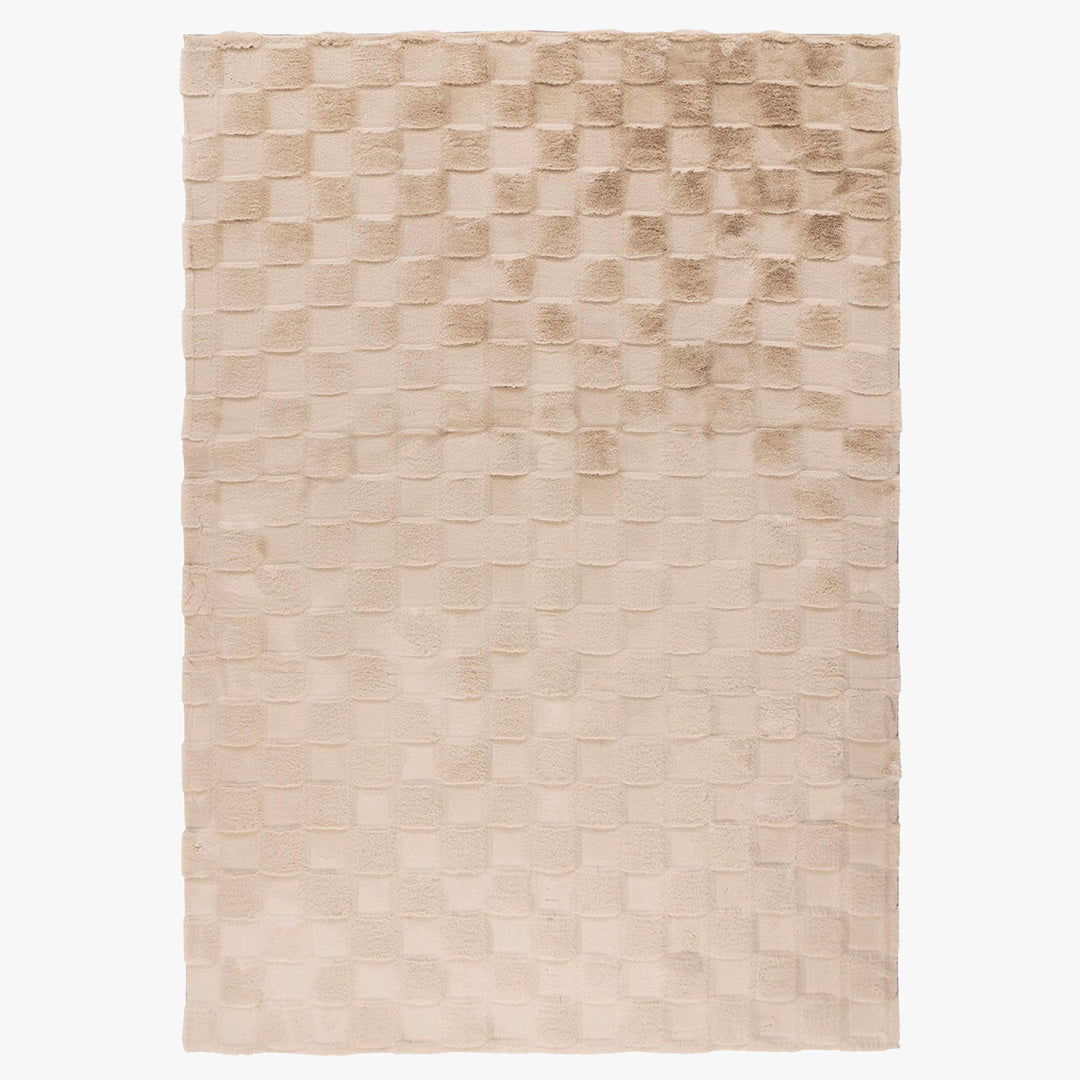 SOUL Tapis tissu doux à motif en relief beige - 160x230 cm