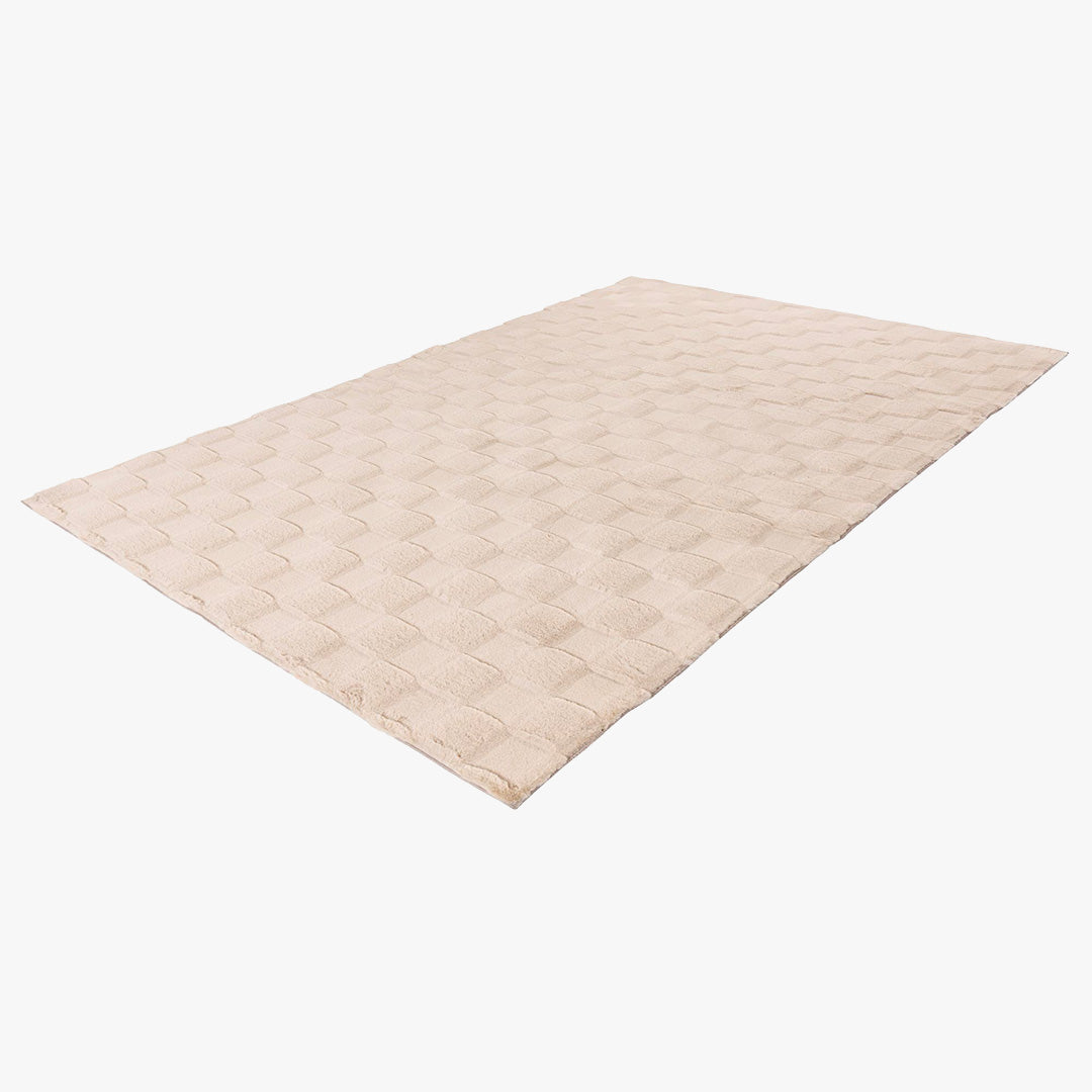 SOUL Tapis tissu doux à motif en relief beige - 160x230 cm
