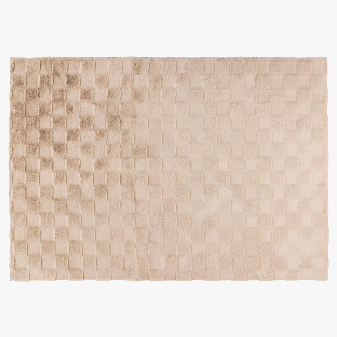 SOUL Tapis tissu doux à motif en relief beige - 160x230 cm