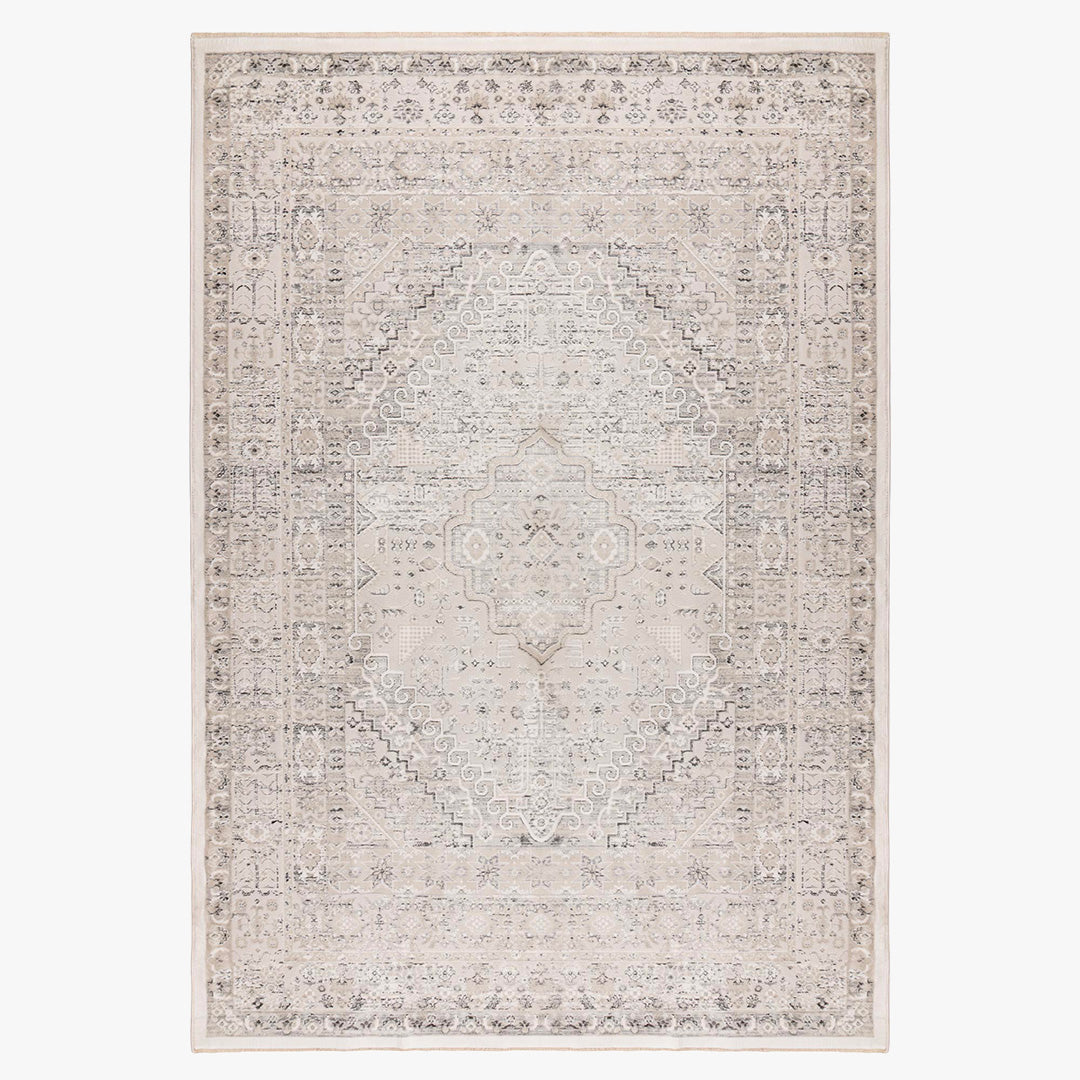VISTA Tapis oriental blanc écru et beige - 160x230 cm