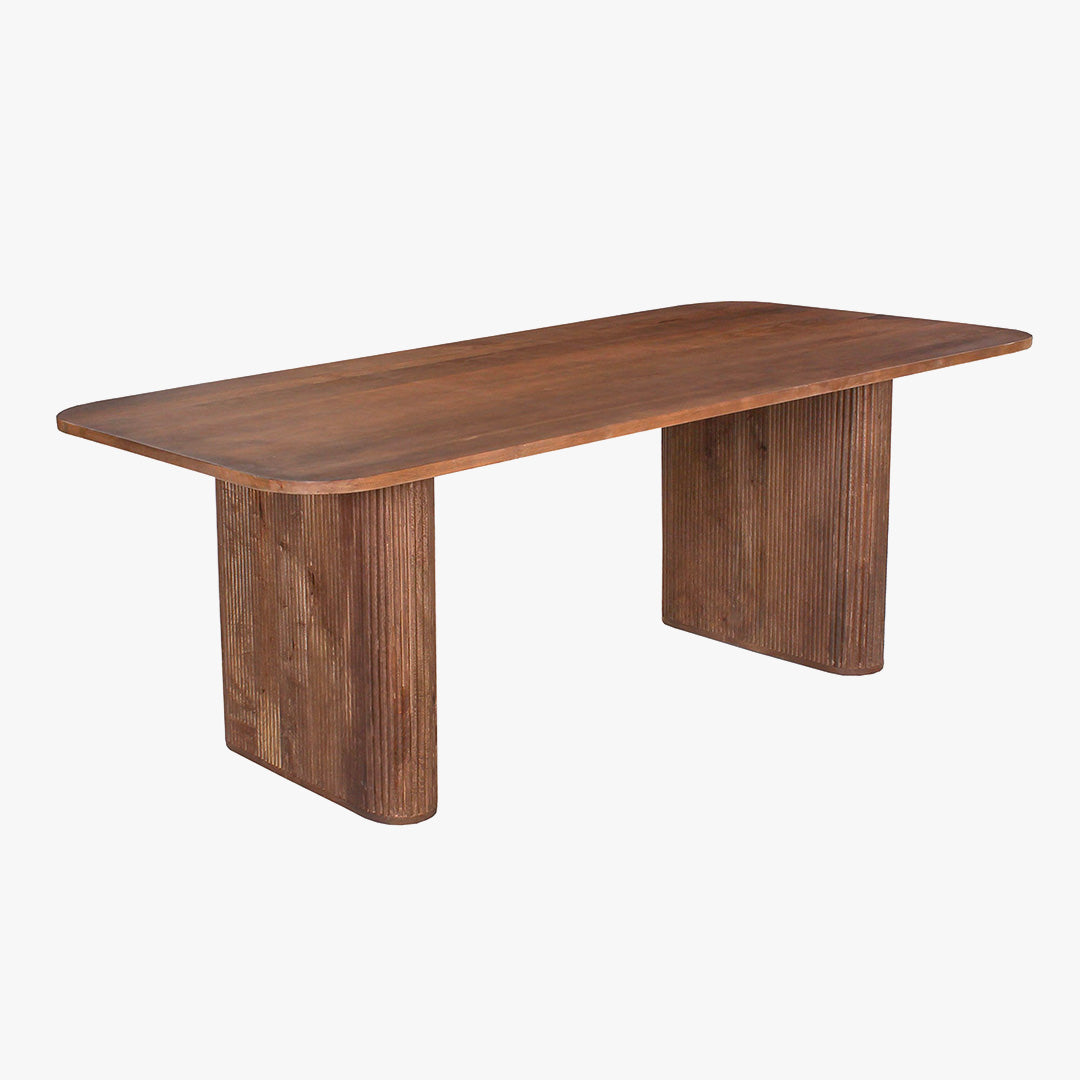 JEAN XL Table à manger en bois de manguier brun clair 200 cm