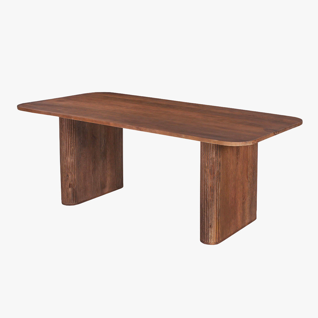 JEAN XL Table à manger en bois de manguier brun clair 200 cm