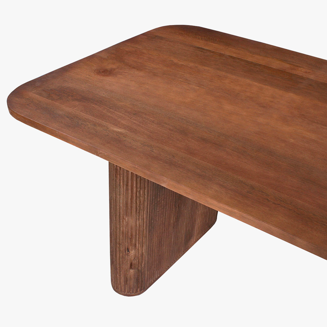 JEAN XL Table à manger en bois de manguier brun clair 200 cm
