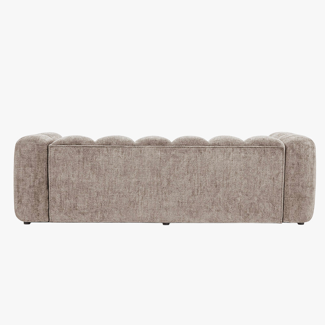 GABY Canapé 3 places en tissu taupe