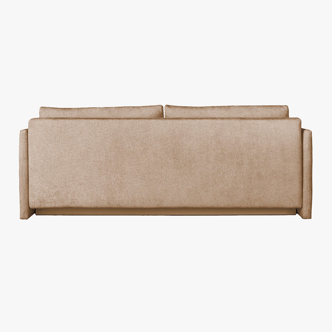 CELSY Canapé 3 places convertible avec coffre en tissu taupe