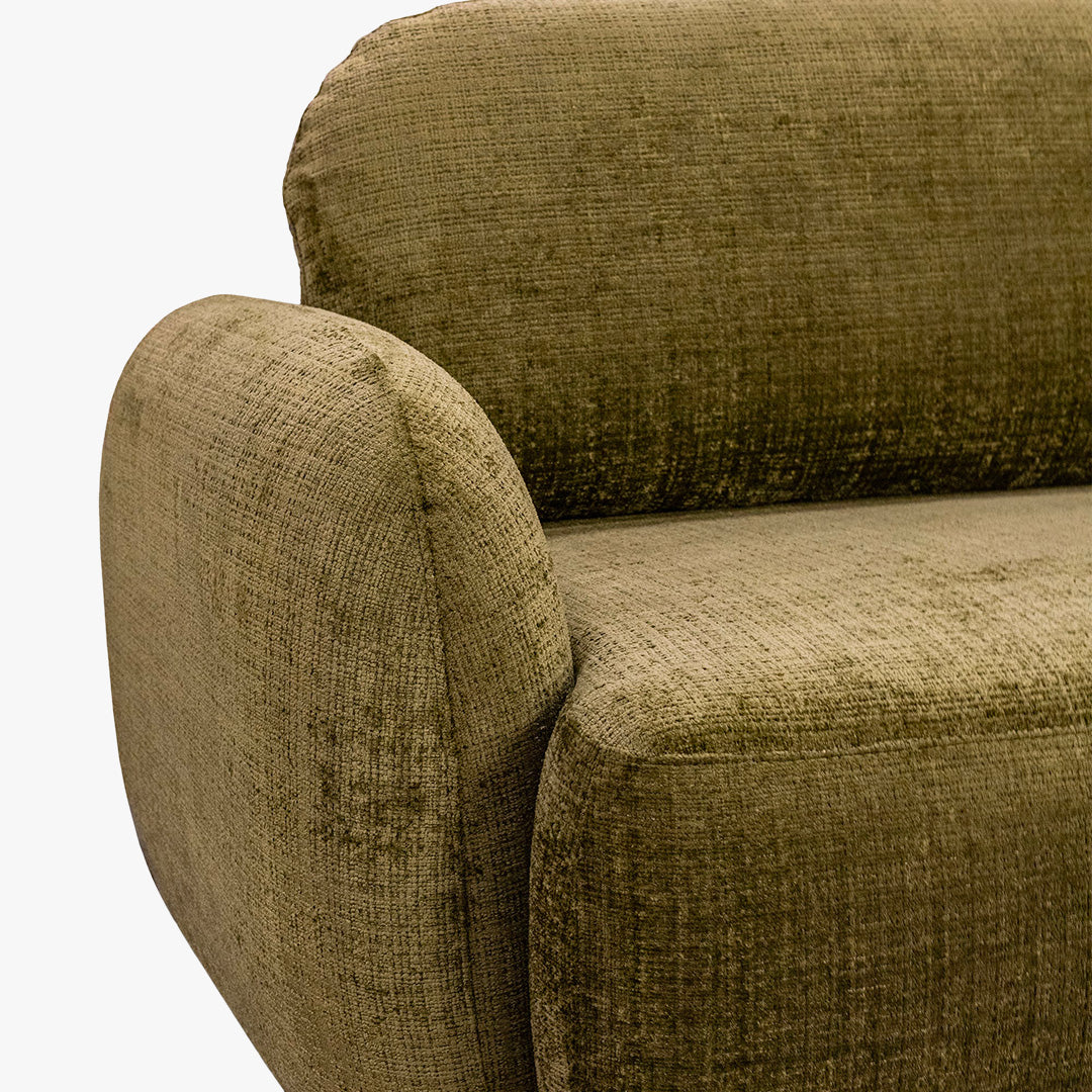 VIONA Canapé d'angle convertible avec coffre en tissu vert - Angle droit
