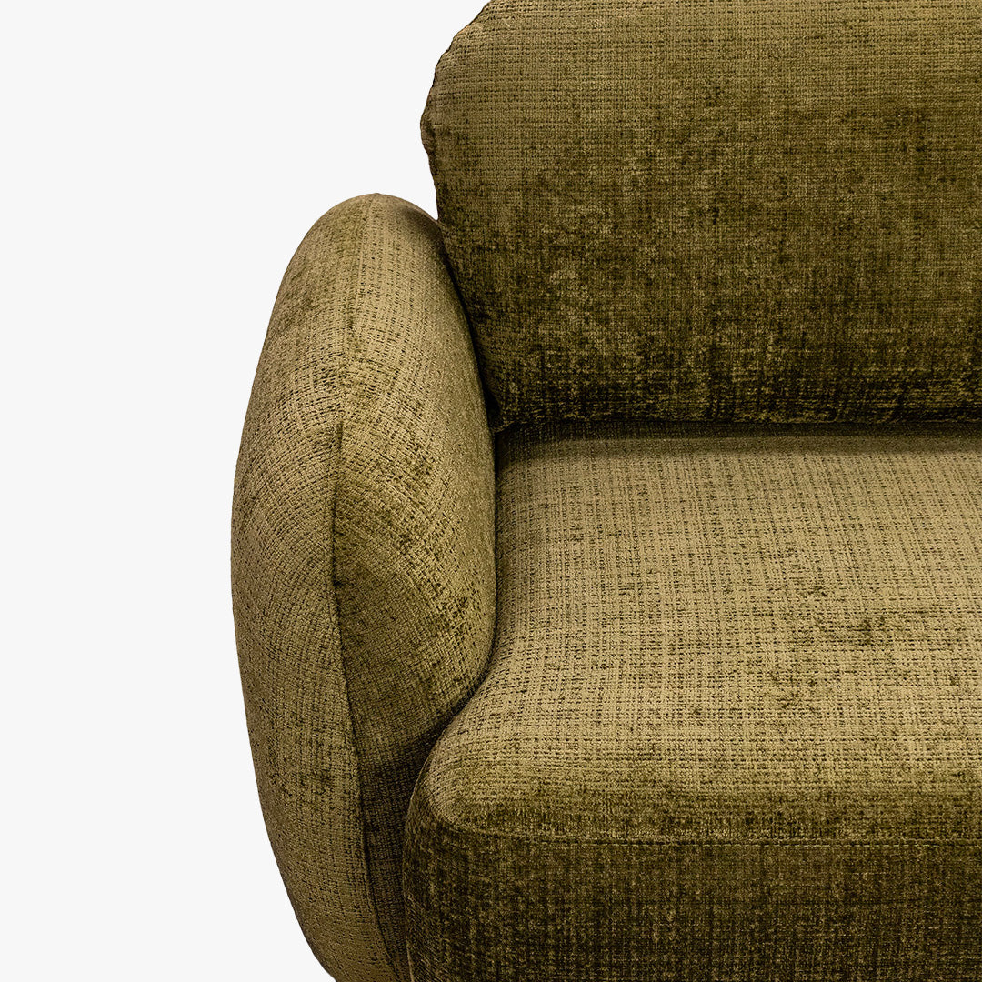 VIONA Canapé d'angle convertible avec coffre en tissu vert - Angle droit