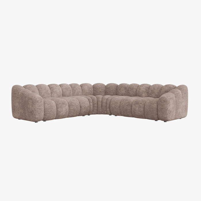 GABY XL Canapé d'angle réversible en tissu taupe
