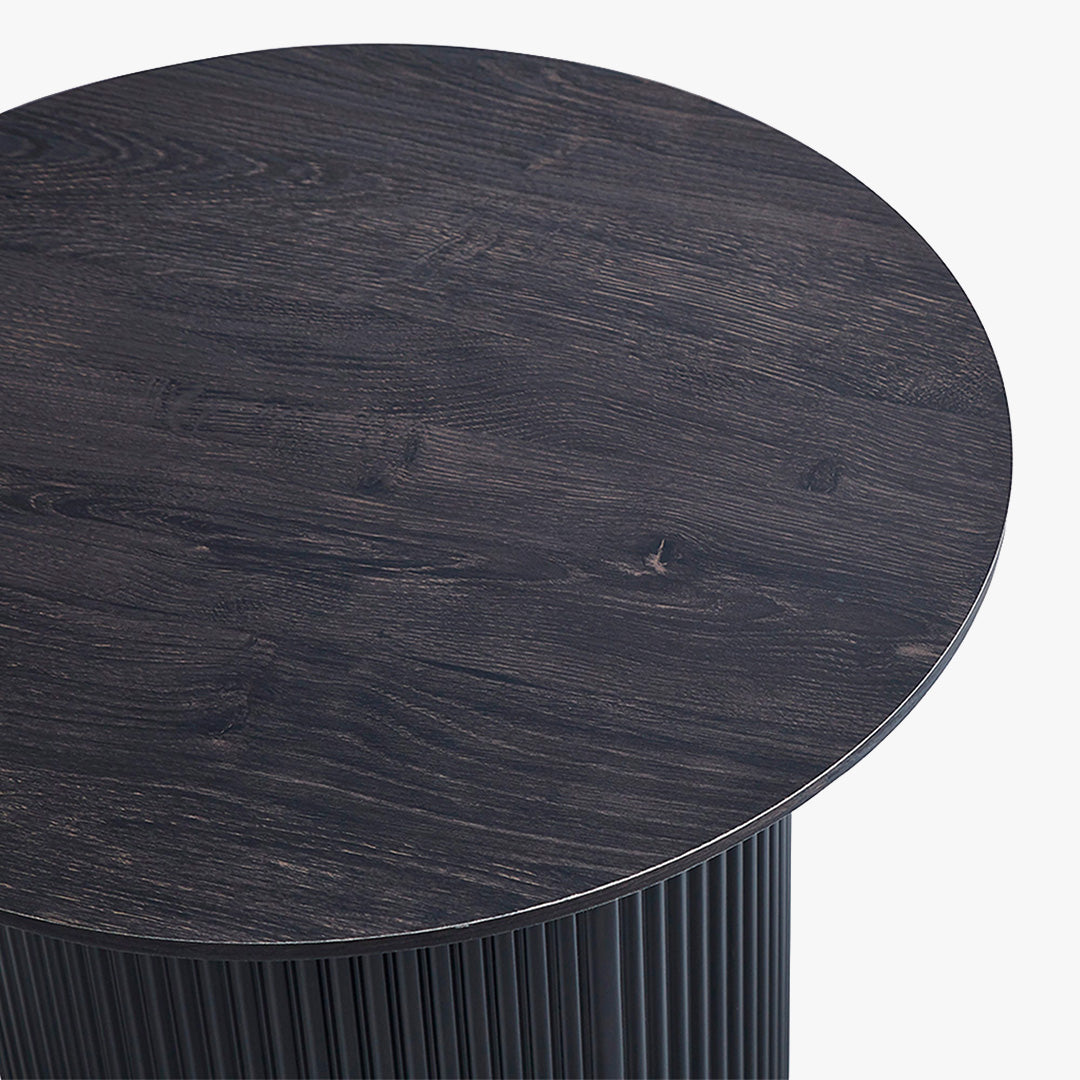 GALIA Table basse ronde couleur marron foncé D50 cm