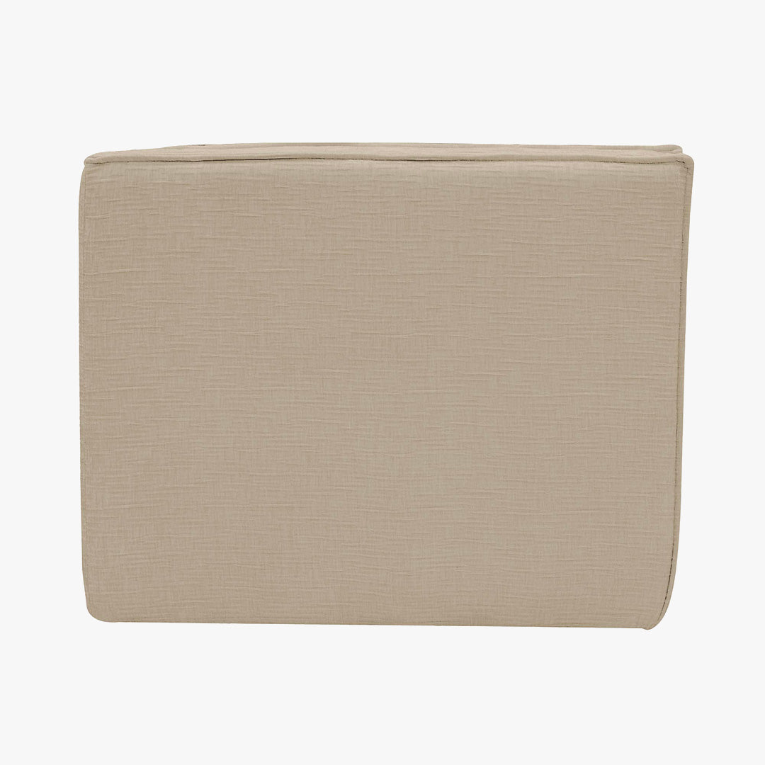 ZEYNA Fauteuil modulable angle réversible tissu taupe