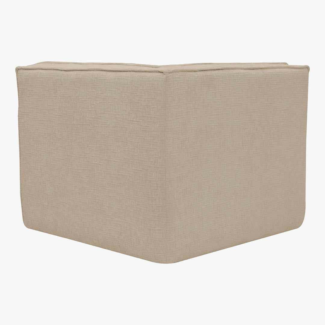 ZEYNA Fauteuil modulable angle réversible tissu taupe