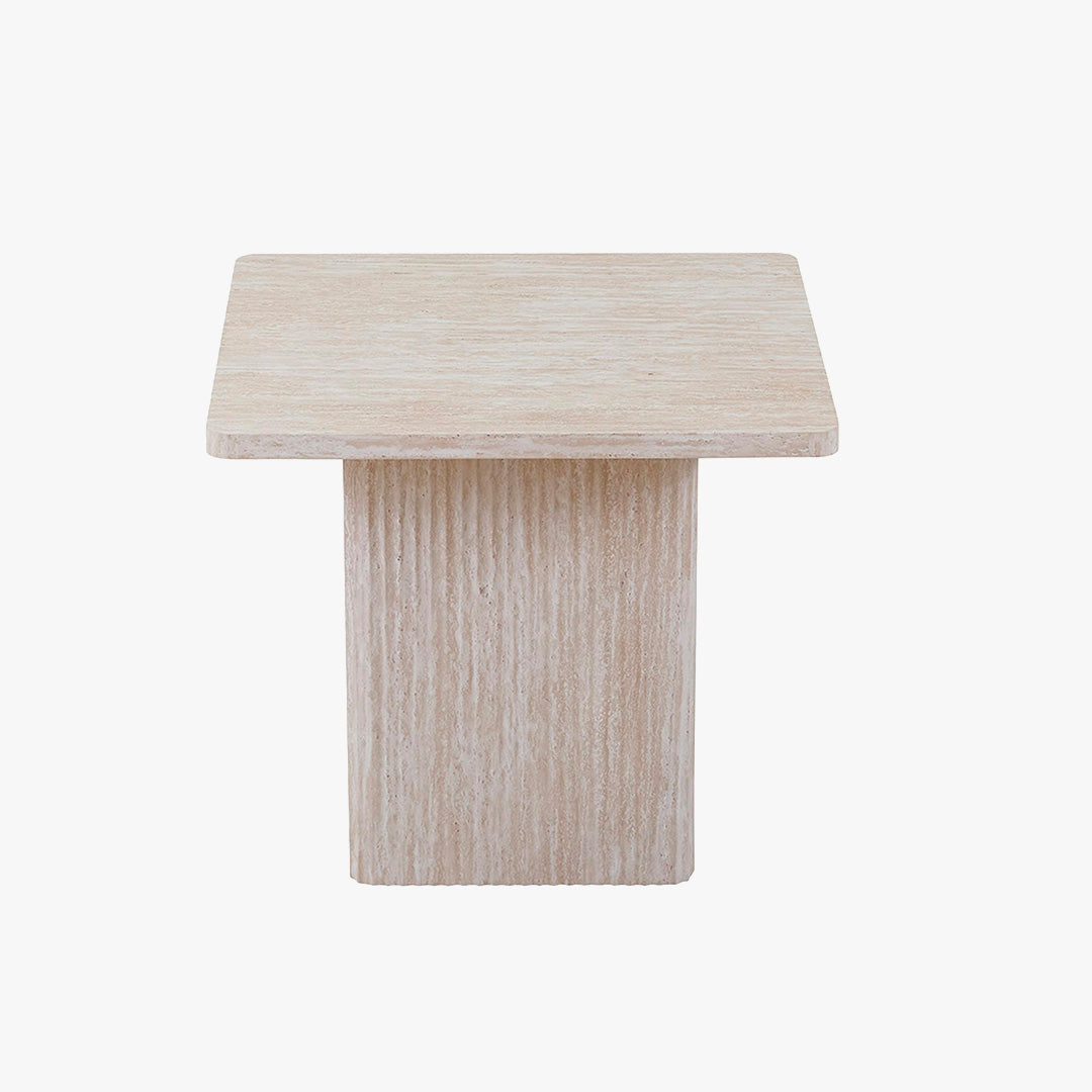 DOLSA Lot de 2 tables basses carrées couleur travertin