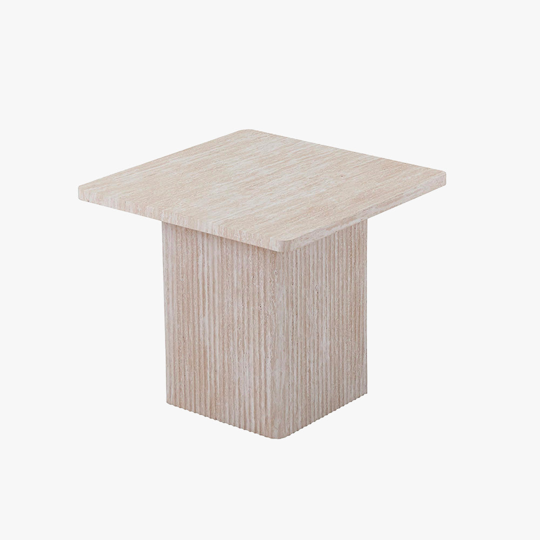 DOLSA Lot de 2 tables basses carrées couleur travertin