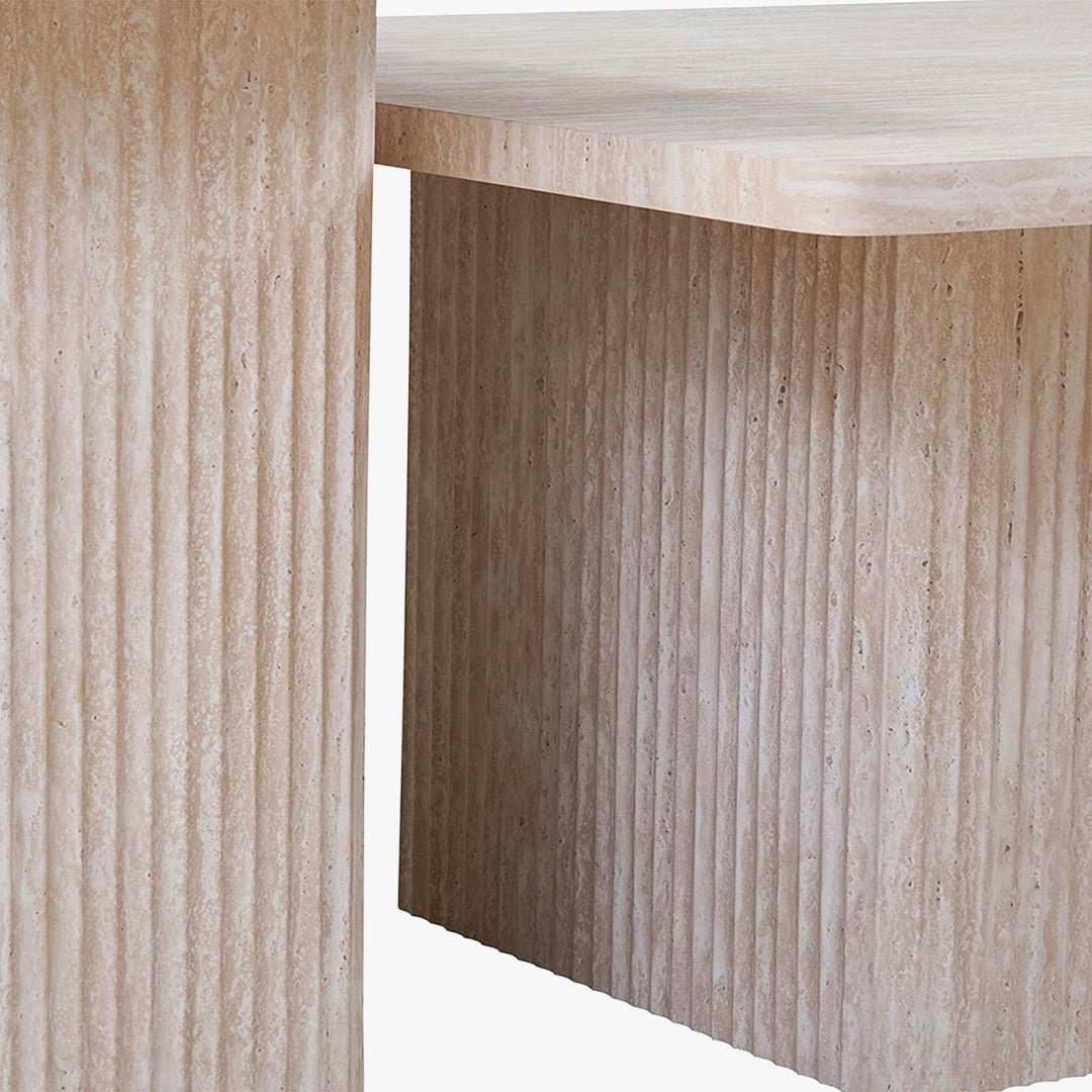 DOLSA Lot de 2 tables basses carrées couleur travertin
