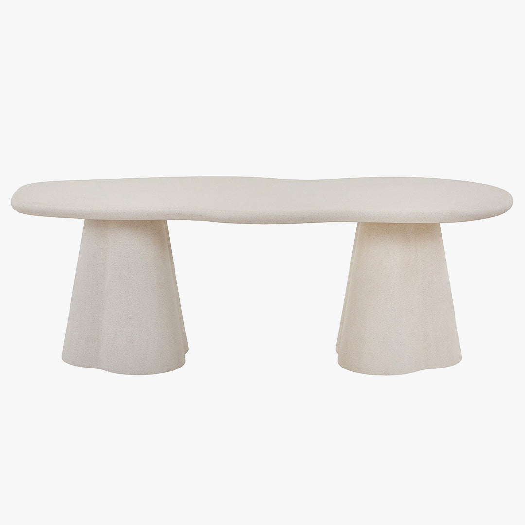 FARO XL Table à manger couleur ciment 220 cm