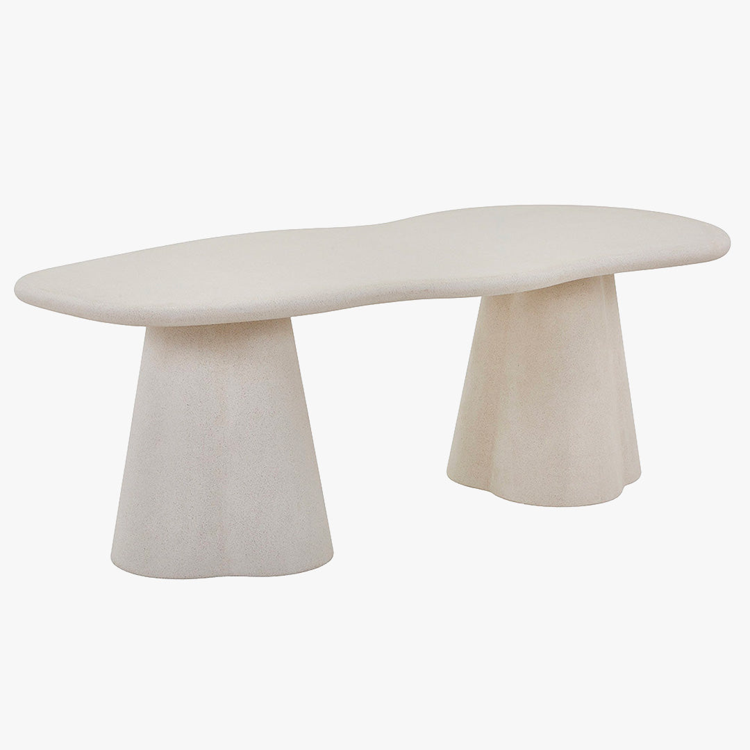 FARO XL Table à manger couleur ciment 220 cm