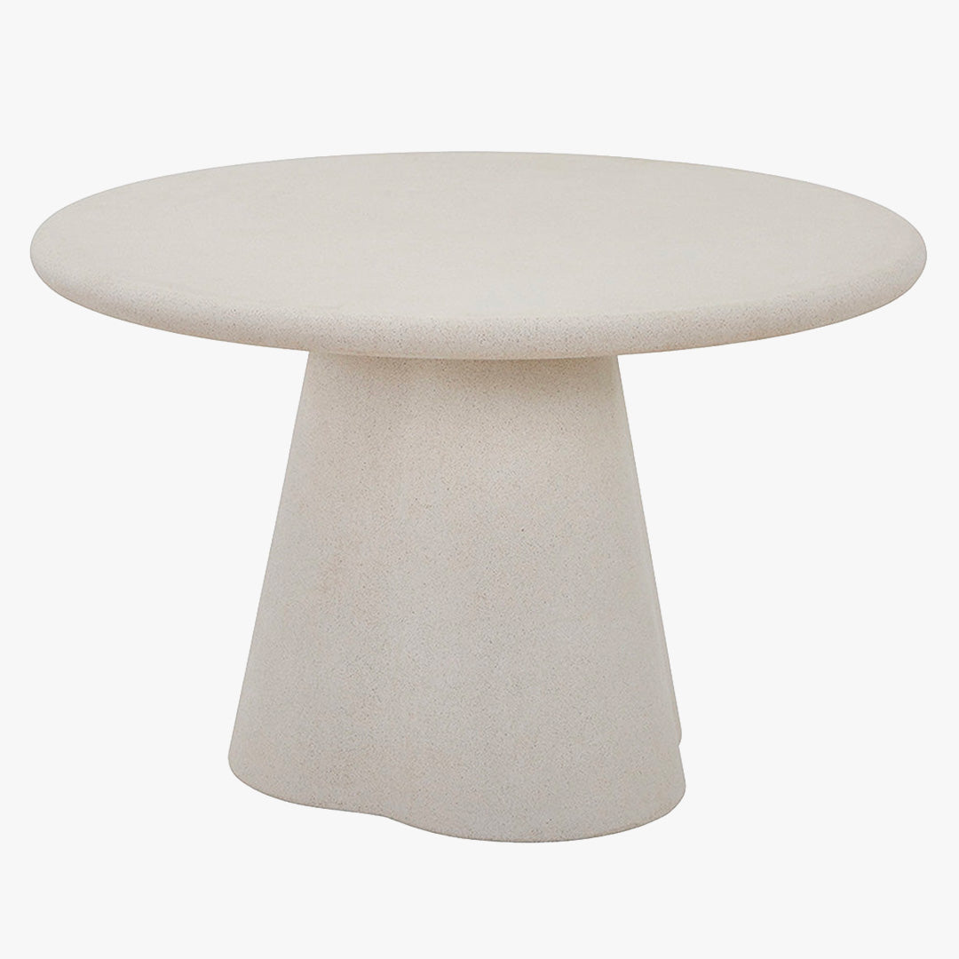 FARO Table à manger ronde couleur ciment 120 cm