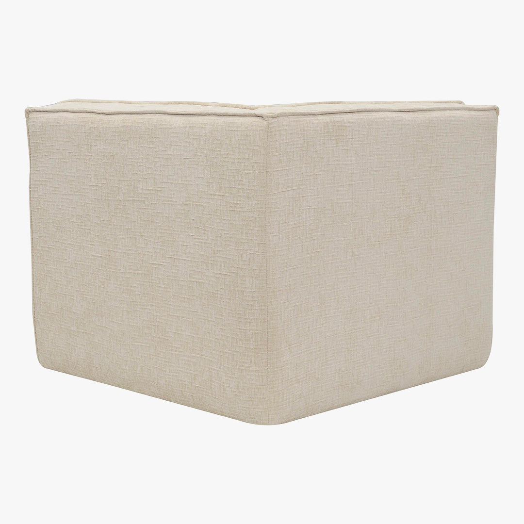 ZEYNA Fauteuil modulable angle réversible tissu beige