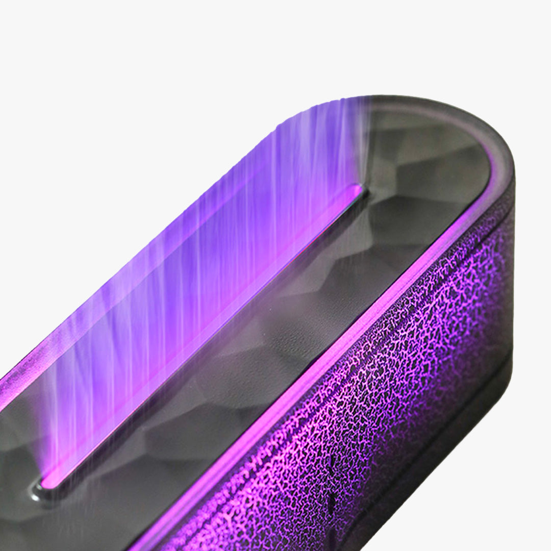 LEYAN Diffuseur d'huiles essentielles avec flammes à LED noir