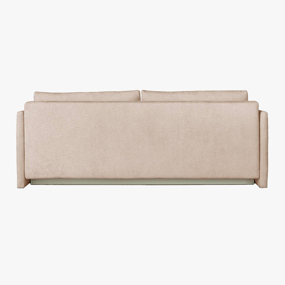 CELSY Canapé 3 places convertible avec coffre en tissu beige