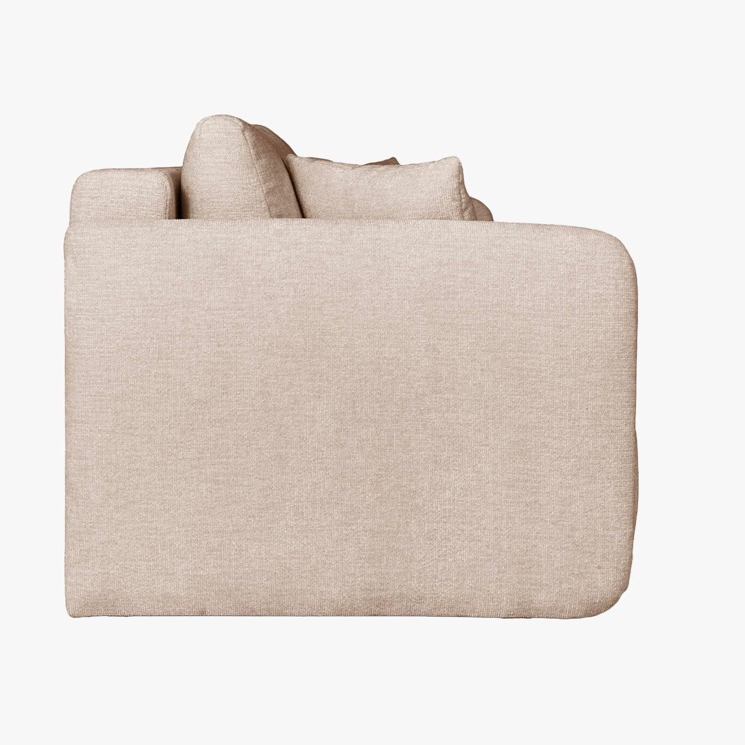 CELSY Canapé 3 places convertible avec coffre en tissu beige