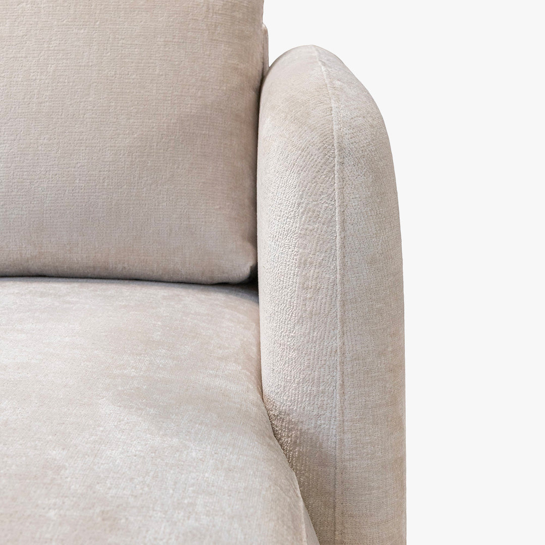 DRIXY Canapé d'angle convertible avec coffre en tissu beige - Angle droit