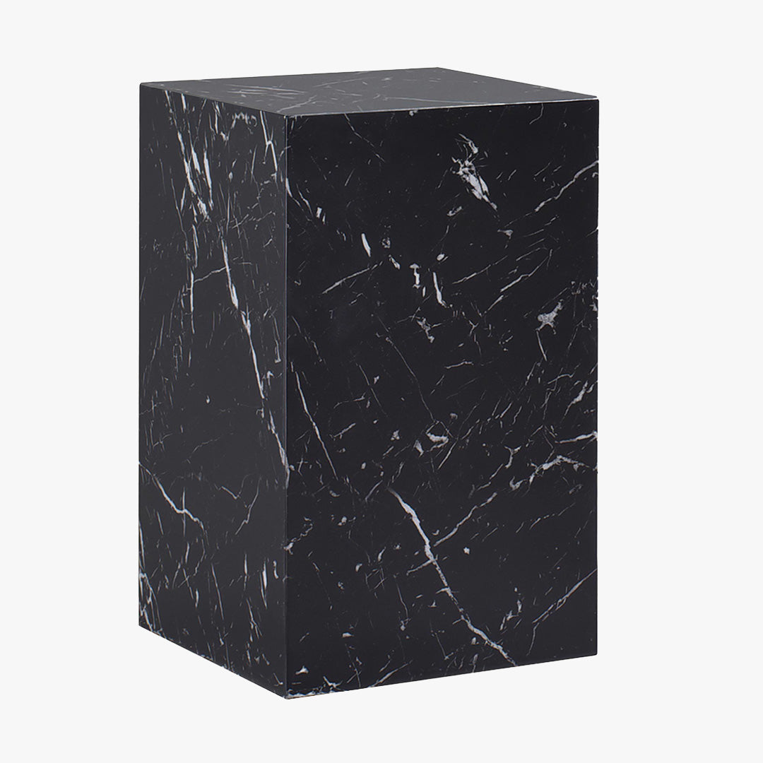 TRESA Table d'appoint marbre d'ingénierie noir