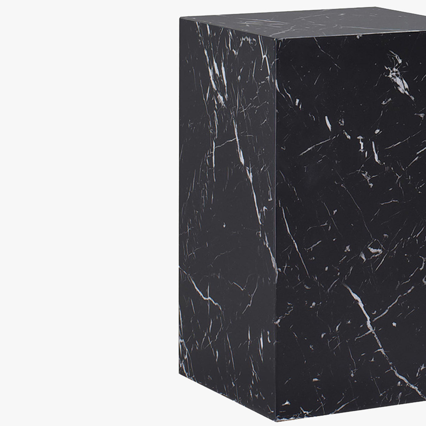 TRESA Table d'appoint marbre d'ingénierie noir