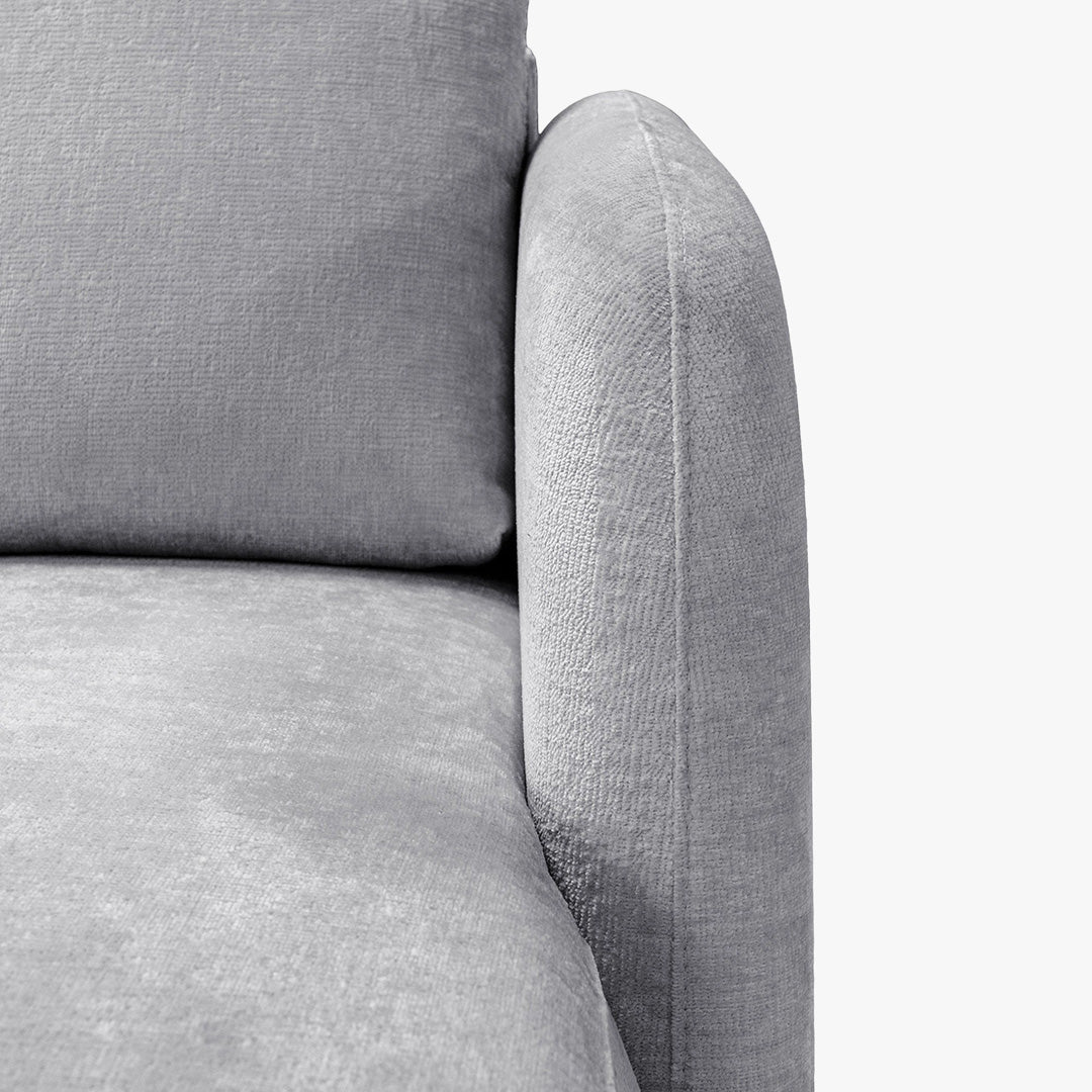 DRIXY Canapé d'angle convertible avec coffre en tissu gris - Angle droit