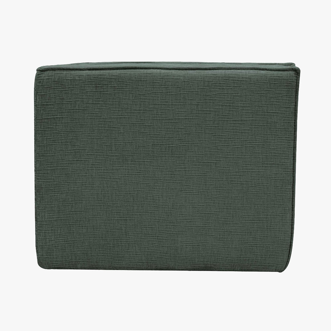 ZEYNA Fauteuil modulable angle réversible tissu vert