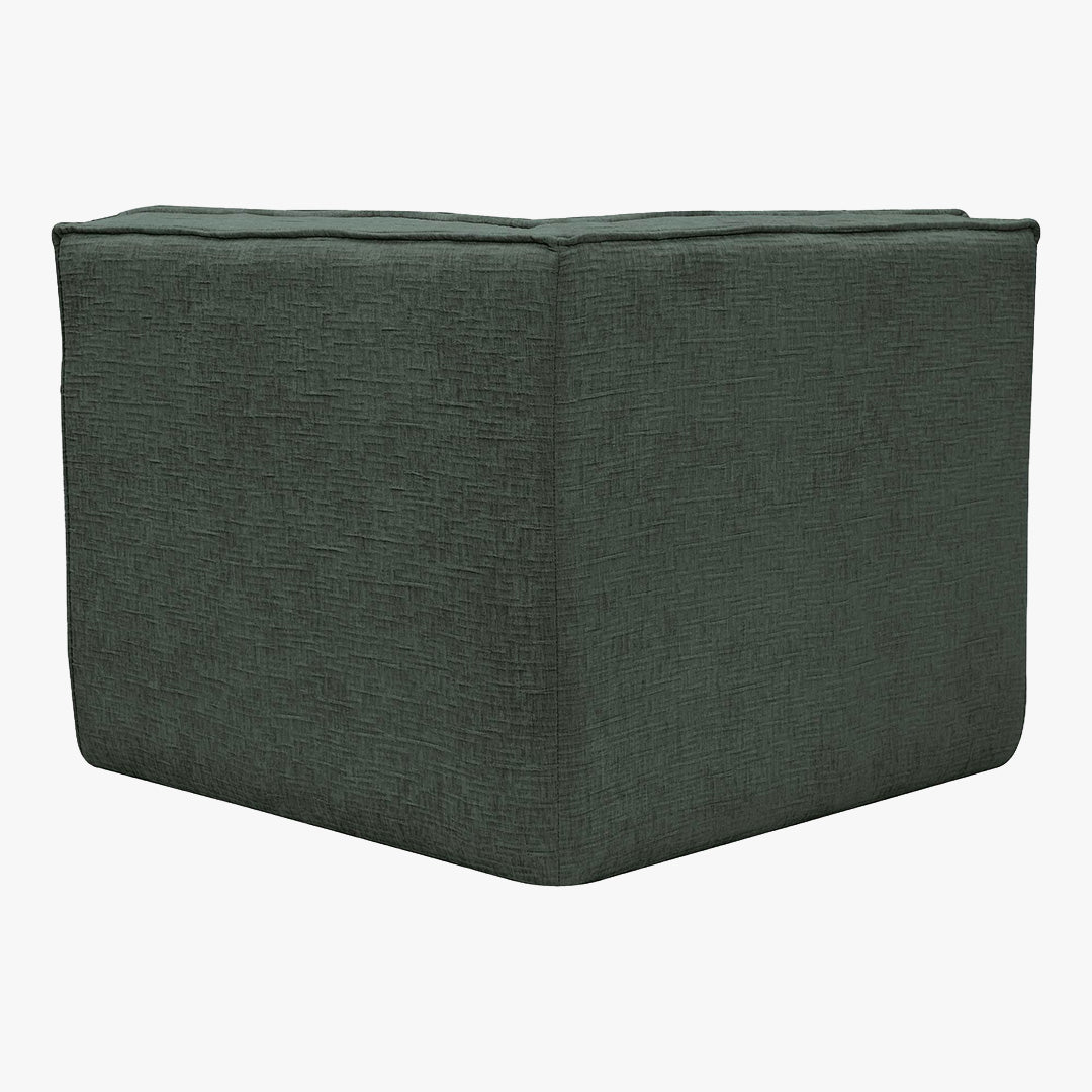 ZEYNA Fauteuil modulable angle réversible tissu vert