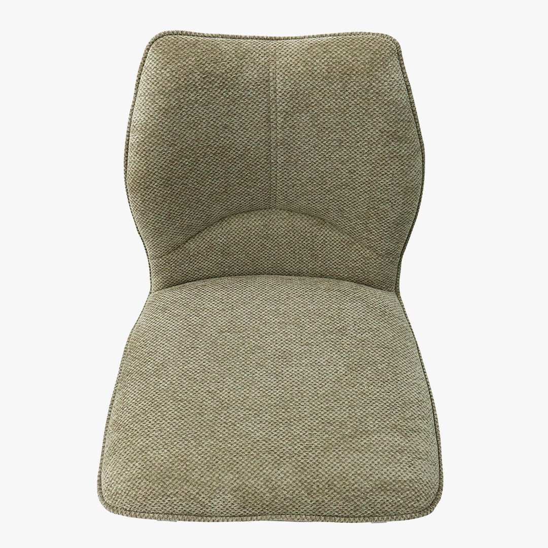 STELA Lot de 2 tabourets pivotants en tissu taupe piètement métal noir