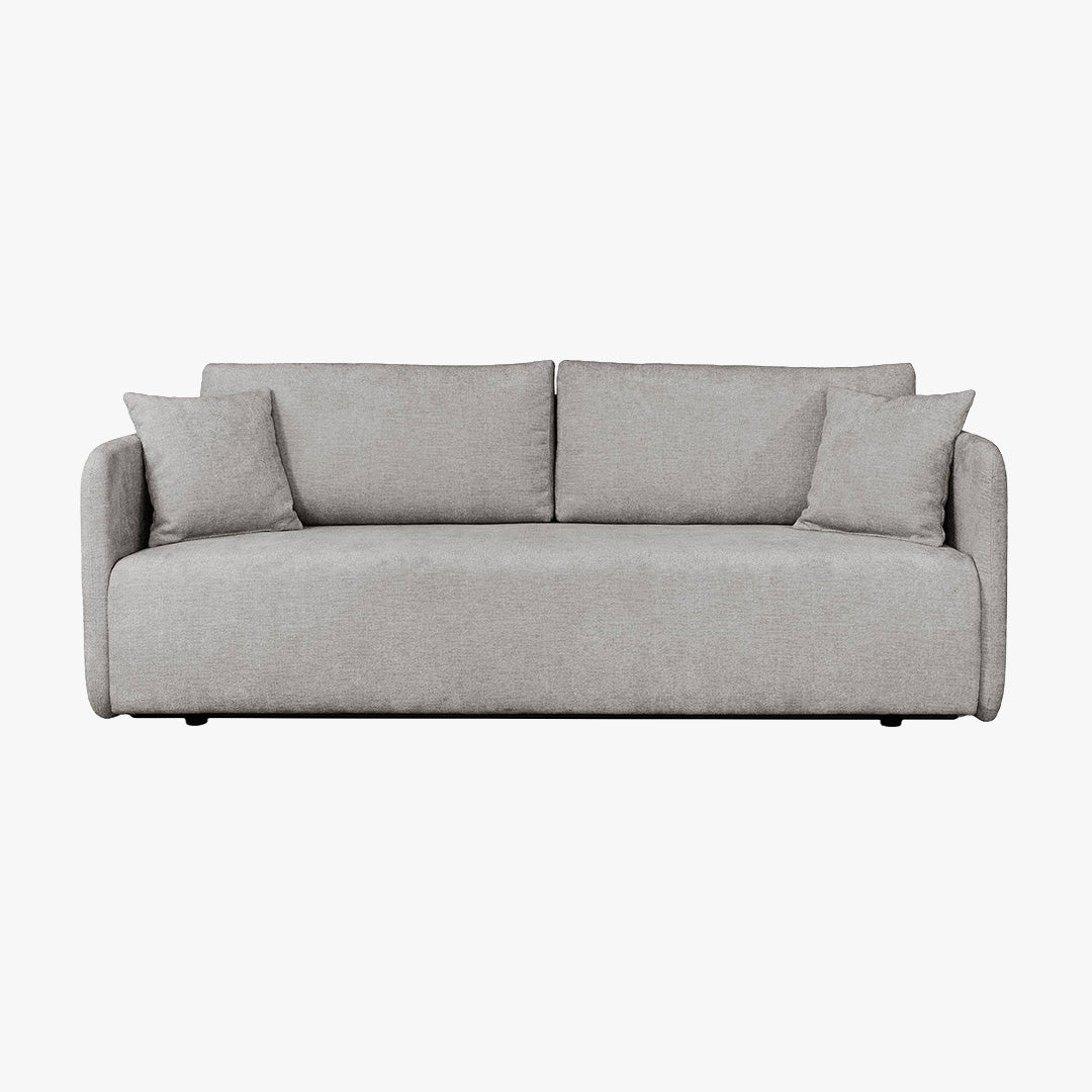 CELSY Canapé 3 places convertible avec coffre en tissu gris