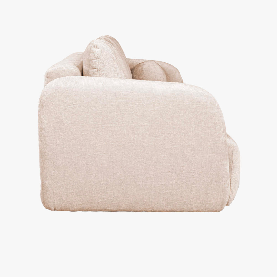 DRIXY Canapé 3 places convertible avec coffre en tissu beige