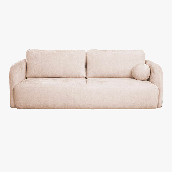DRIXY Canapé 3 places convertible avec coffre en tissu beige