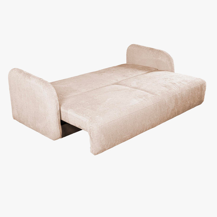 DRIXY Canapé 3 places convertible avec coffre en tissu beige