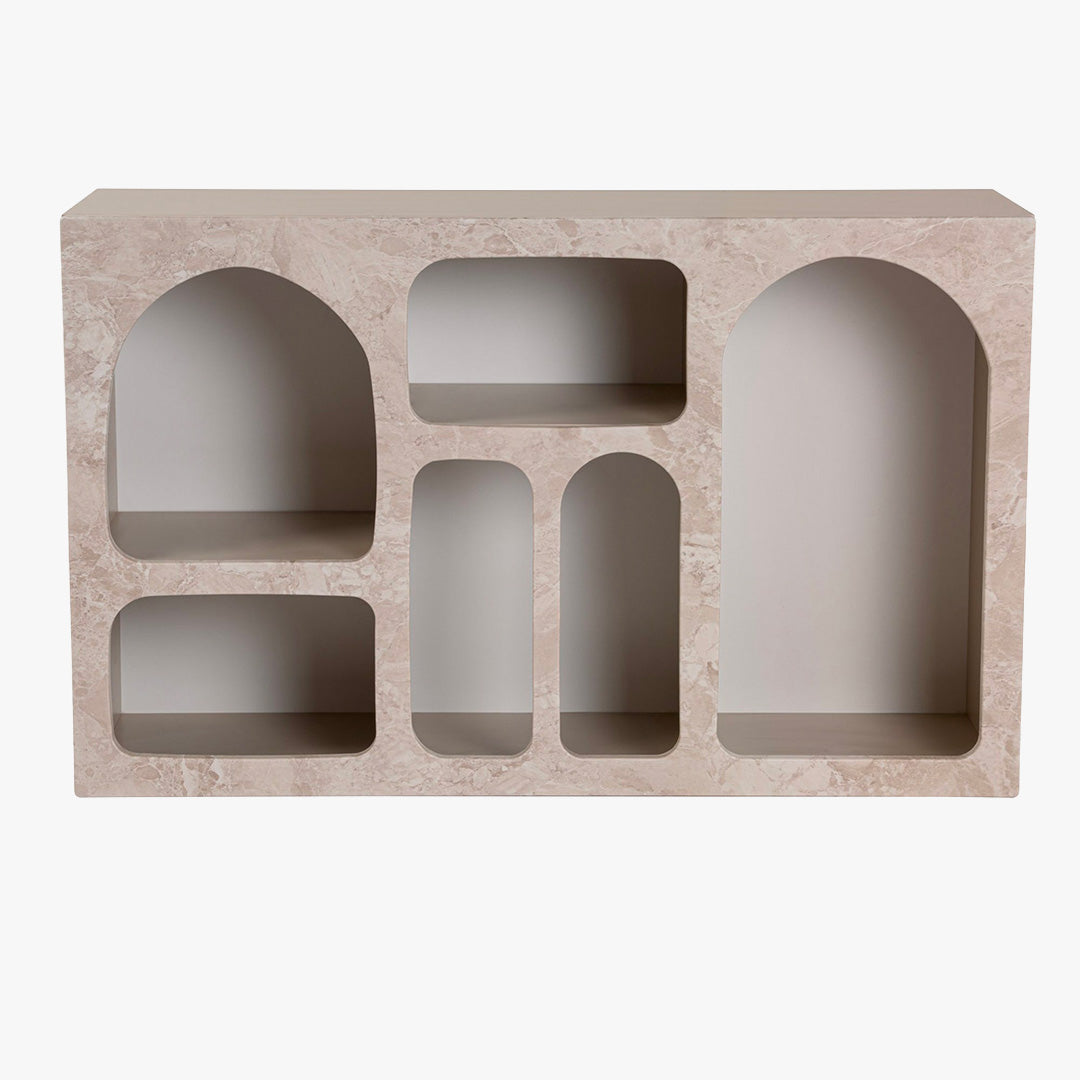 VERA Console avec 6 niches beige 120 cm