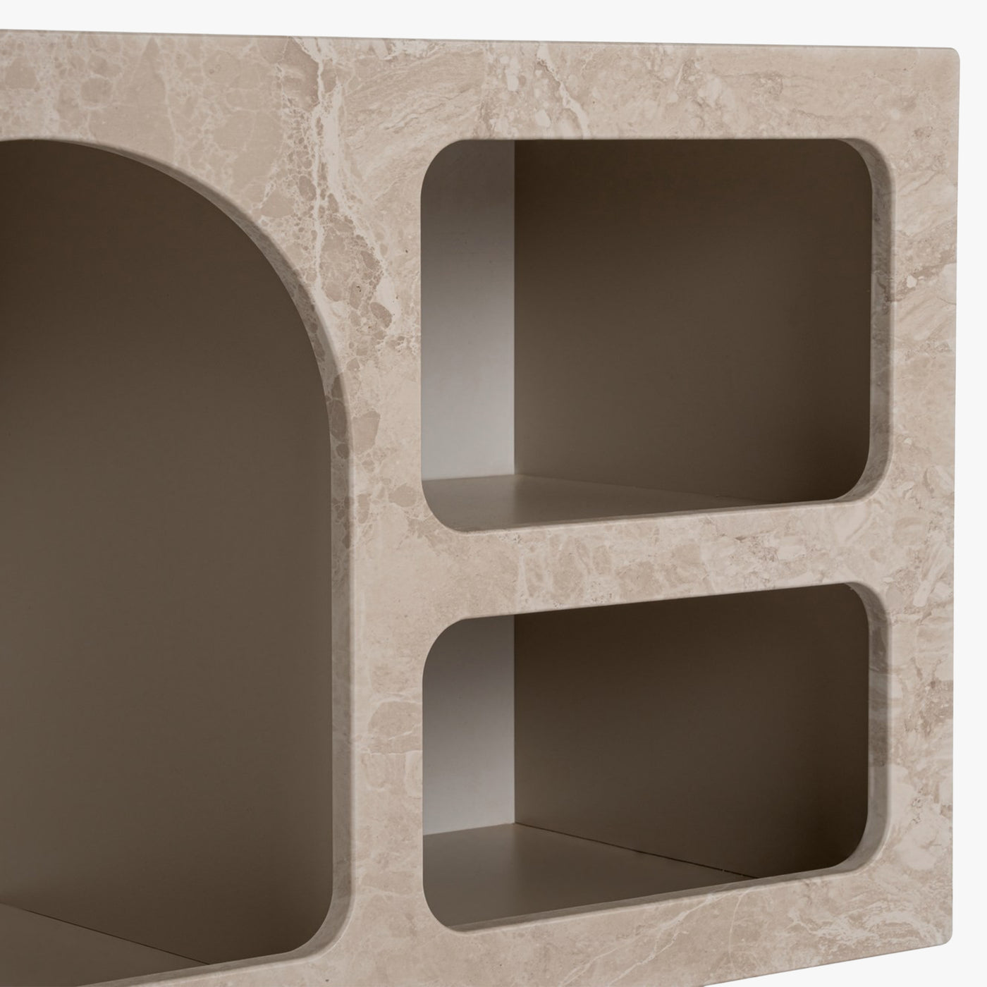 VERA Console avec 6 niches beige 120 cm