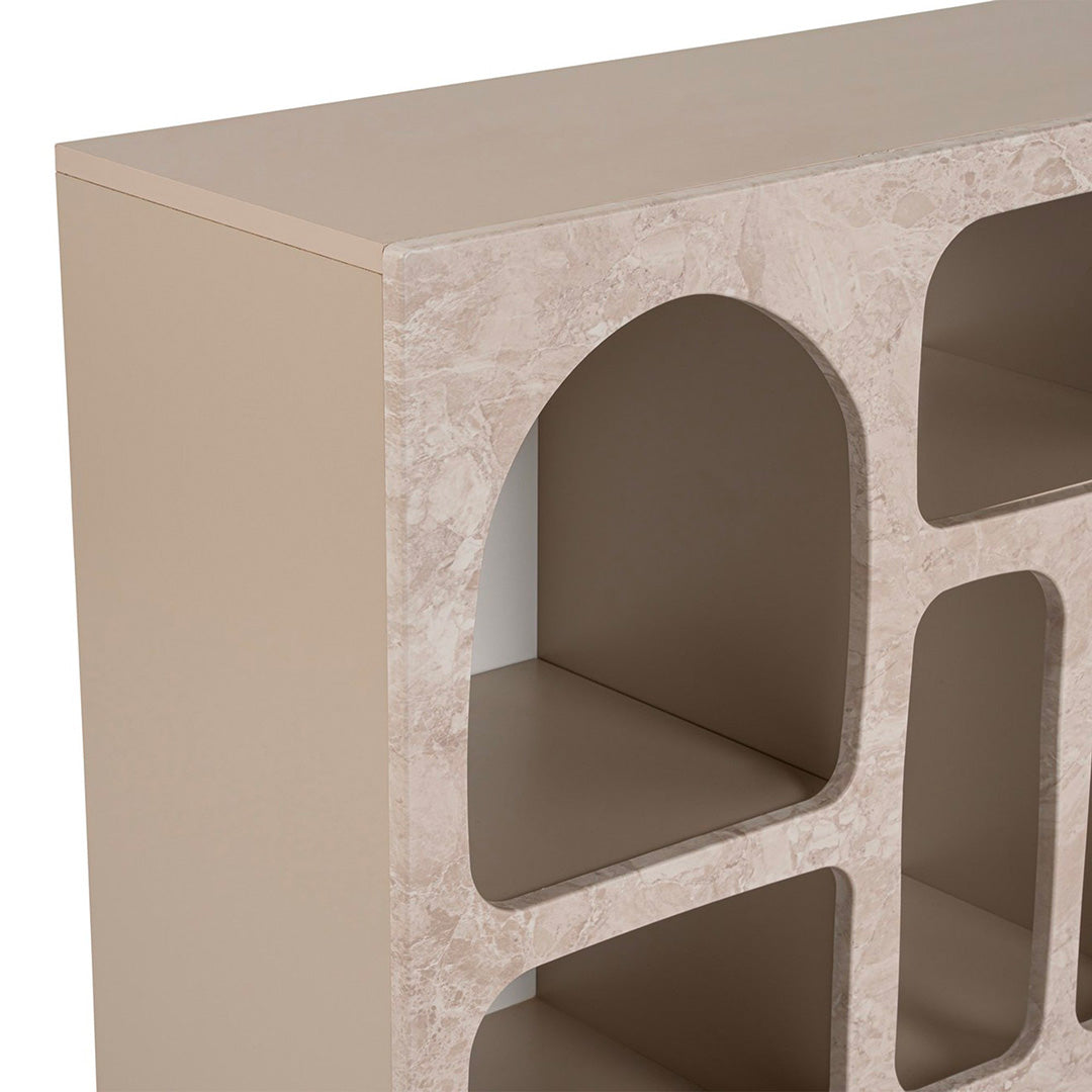 VERA Console avec 6 niches beige 120 cm