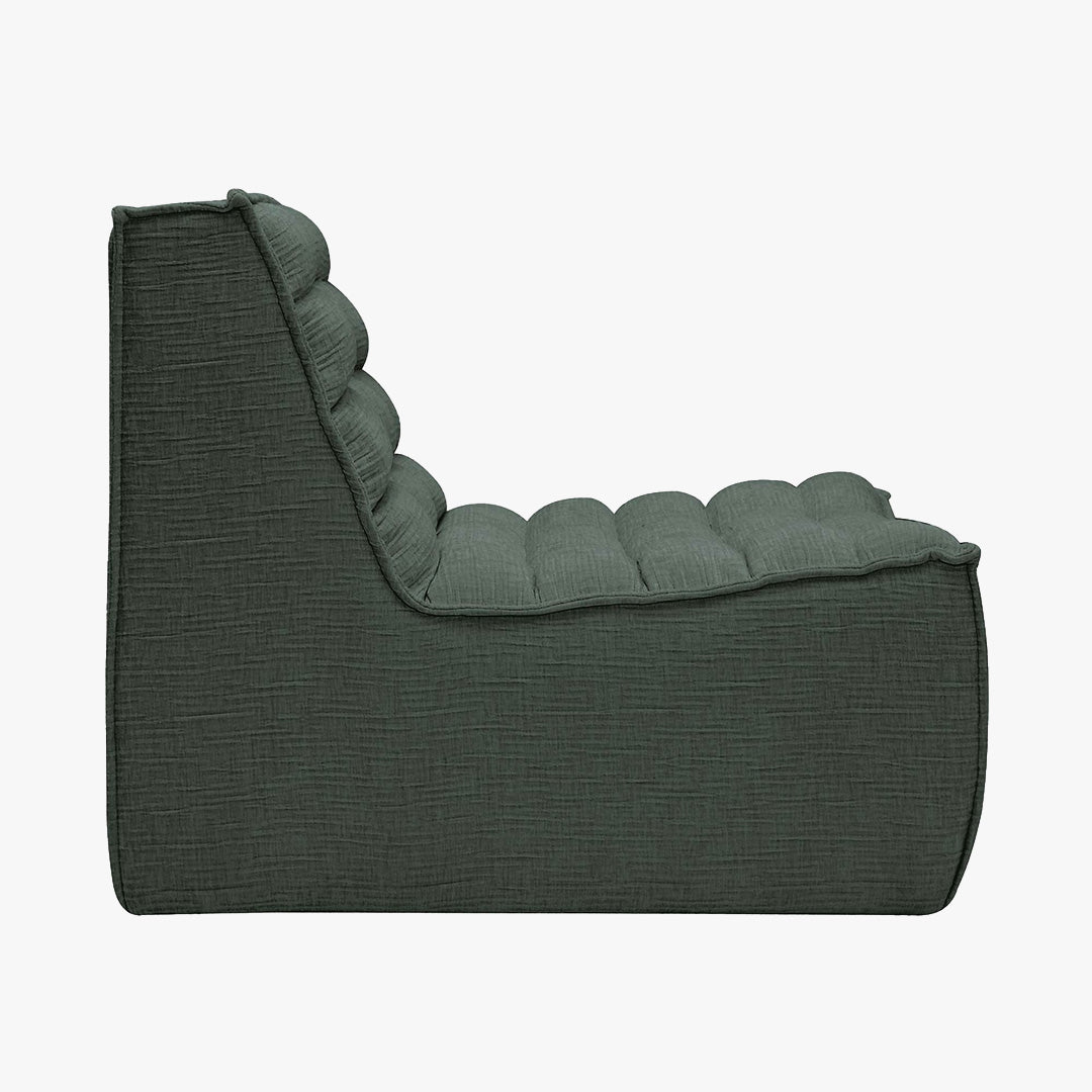 ZEYNA Fauteuil modulable en tissu vert
