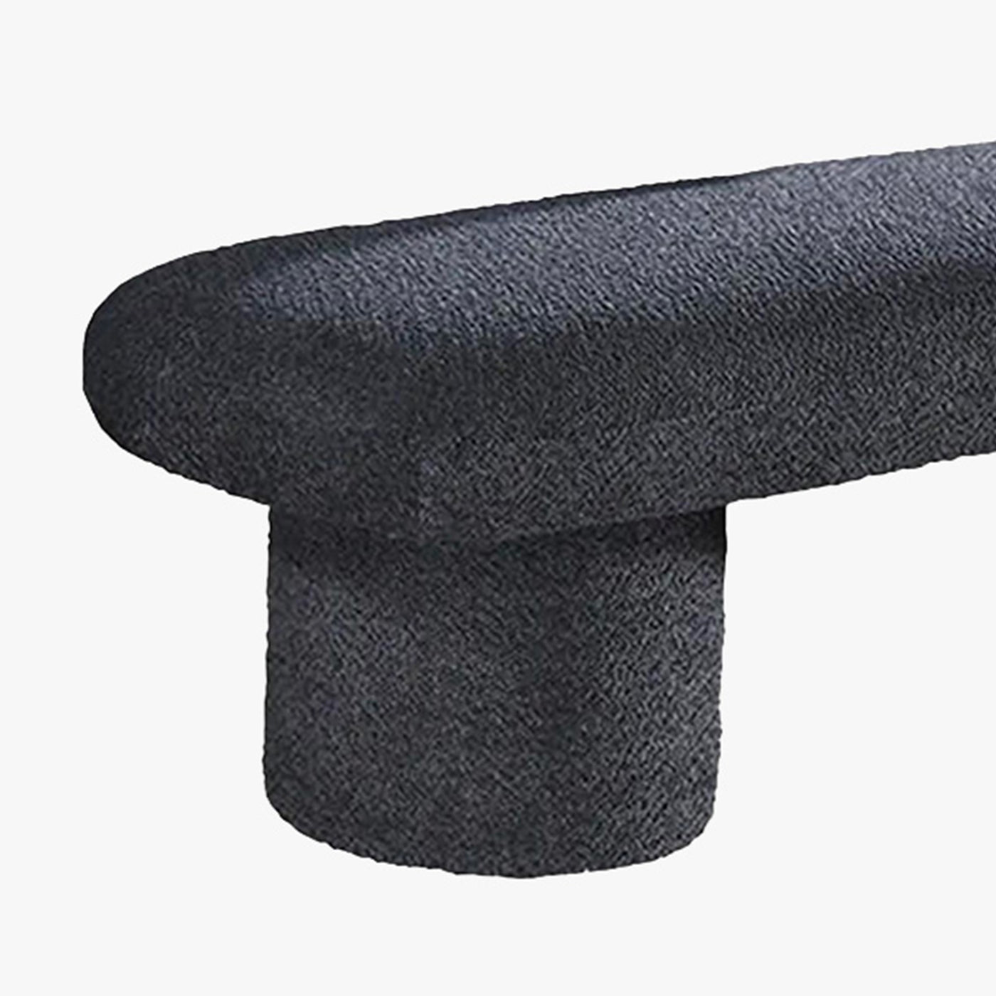 JONA Banquette design effet peau de mouton anthracite