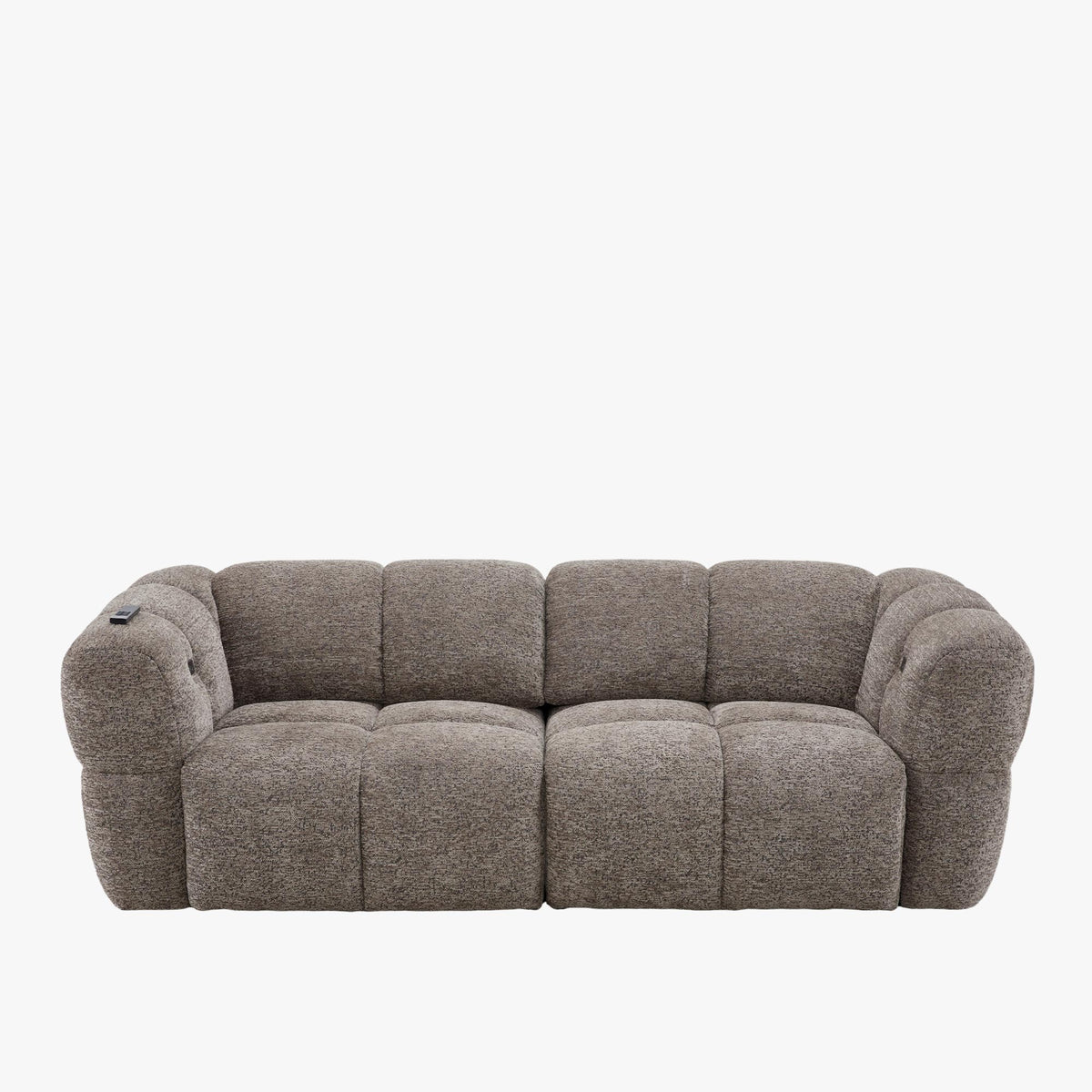 NALA Canapé 3 places relax électrique avec assises coulissantes en tissu taupe