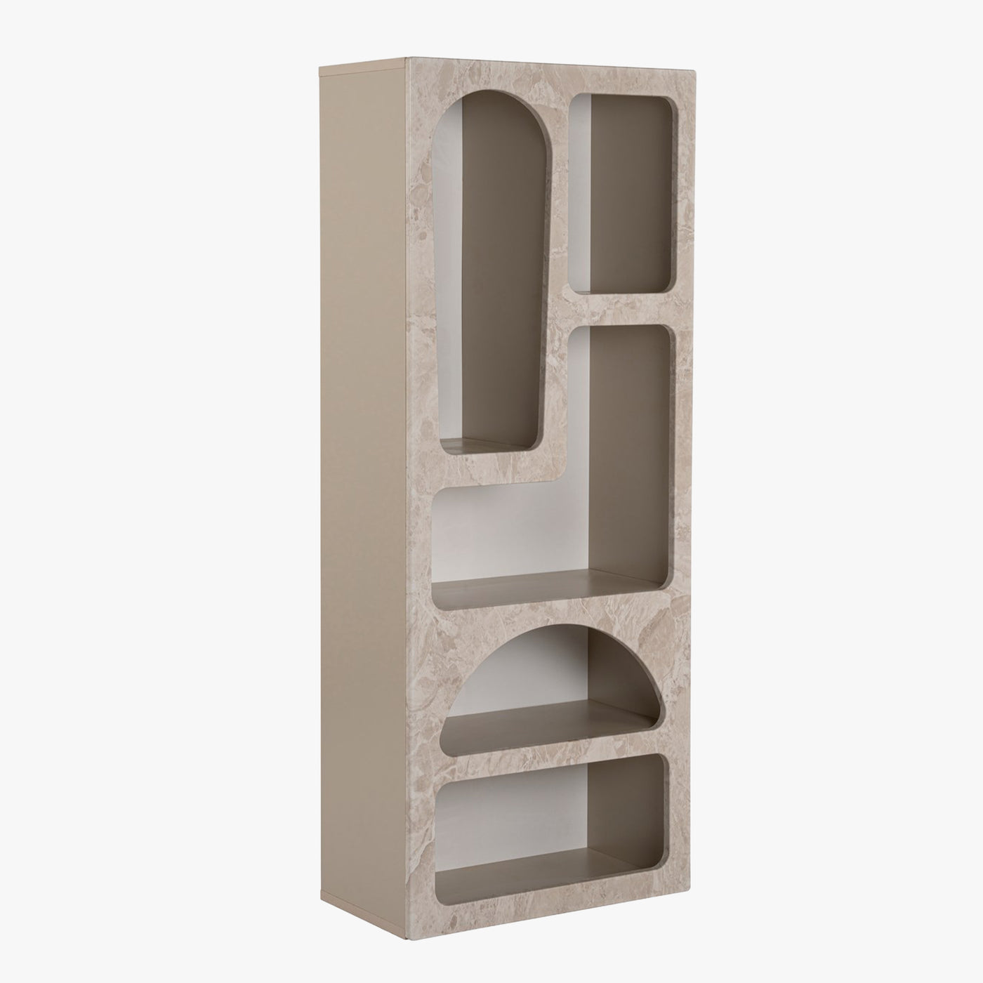 LILA Bibliothèque avec 5 niches beige