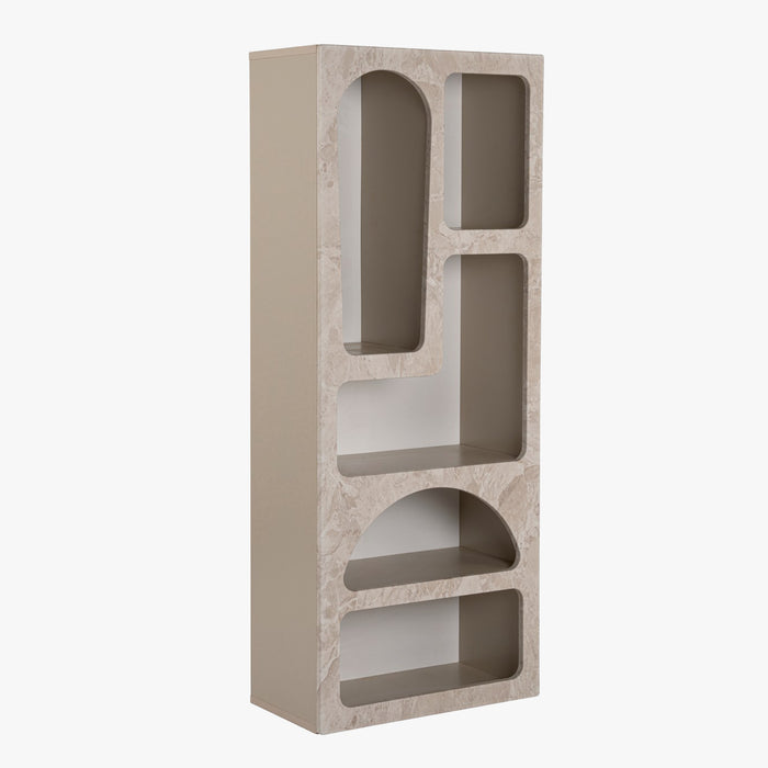 LILA Bibliothèque avec 5 niches beige