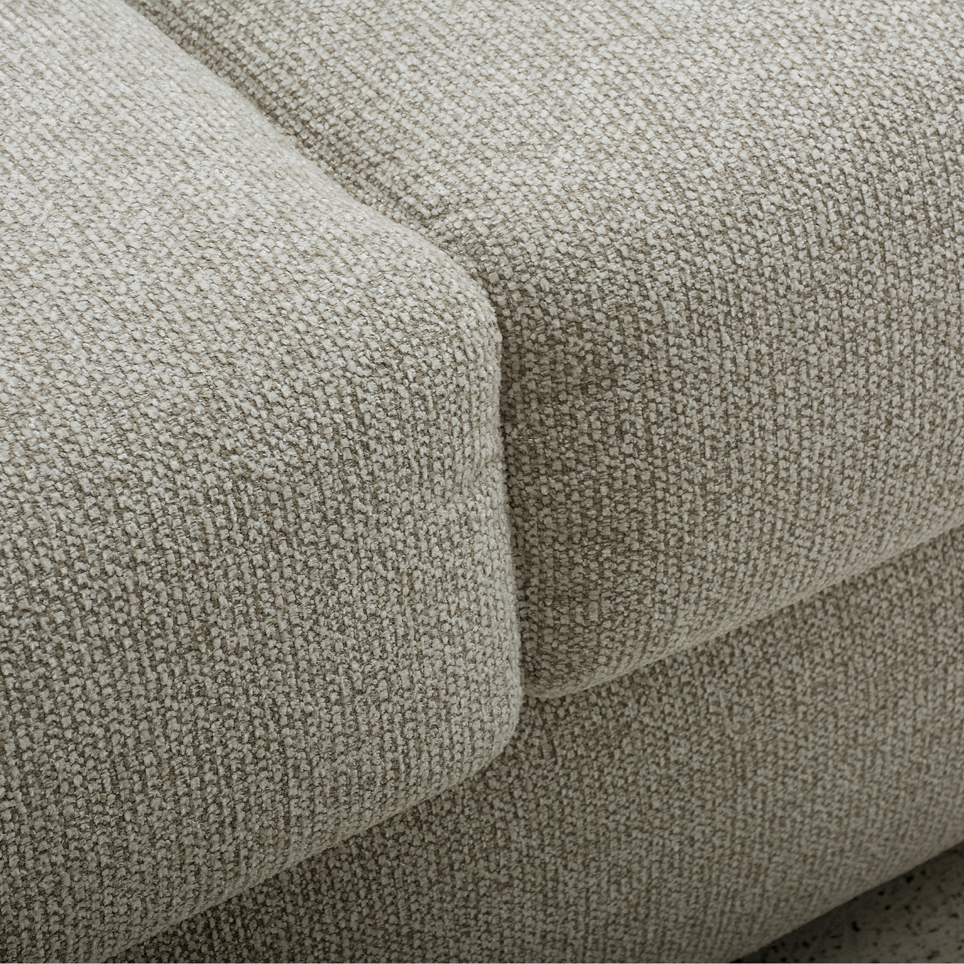 DAEL Canapé 3 places convertible matelas 12 cm en tissu beige