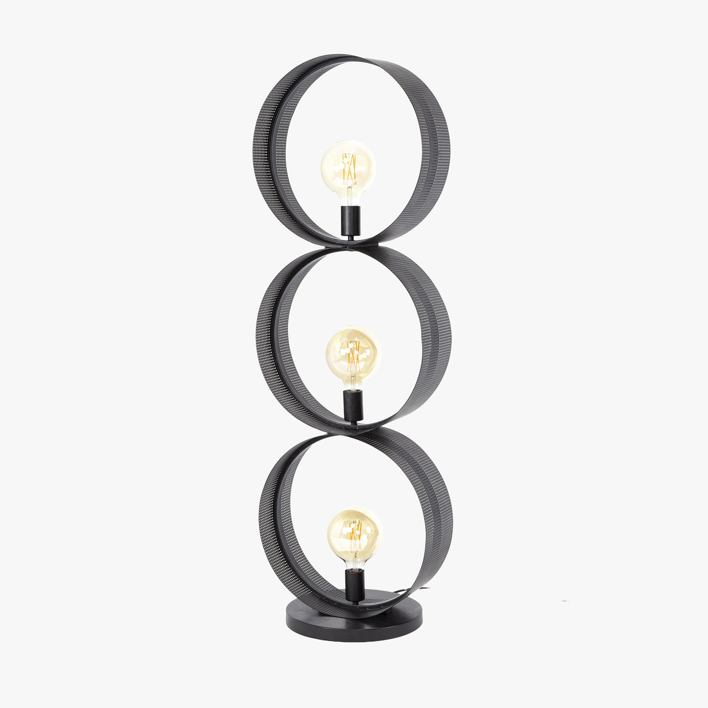 KENA Lampadaire 3 ampoules en métal gris foncé 40x120 cm